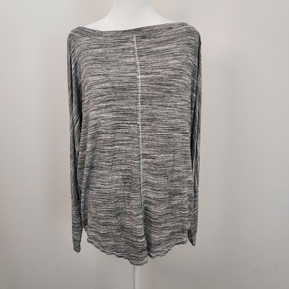 Mododoc Los Angeles Long Dolman Sleeve Charcoal Heather Gray Tee NWT